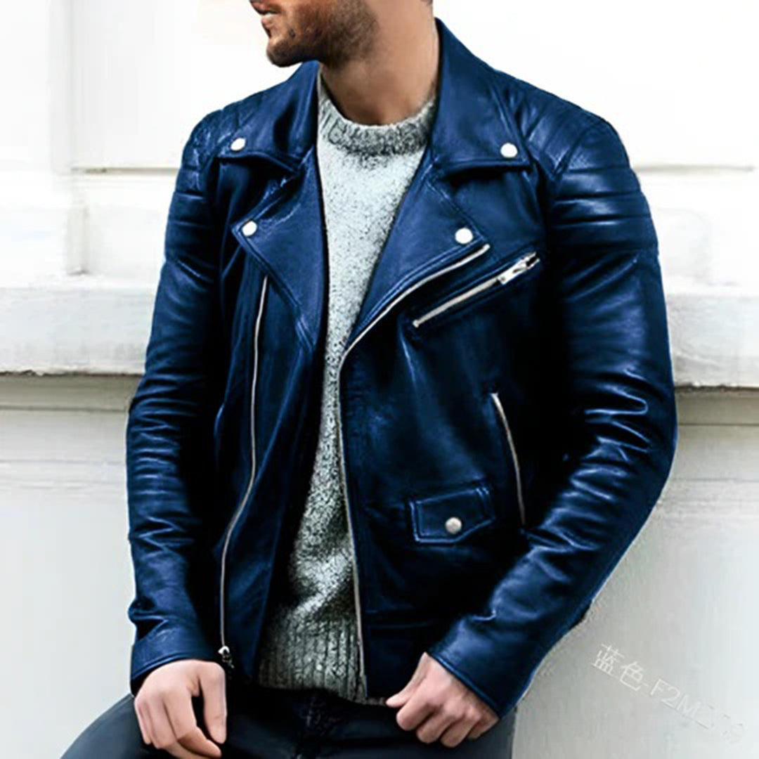 Stylish leather biker jacket for men - Cruz