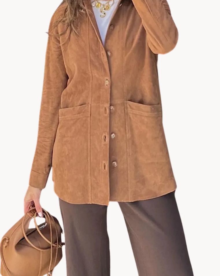 Lily | luxury camel suede women's blazer