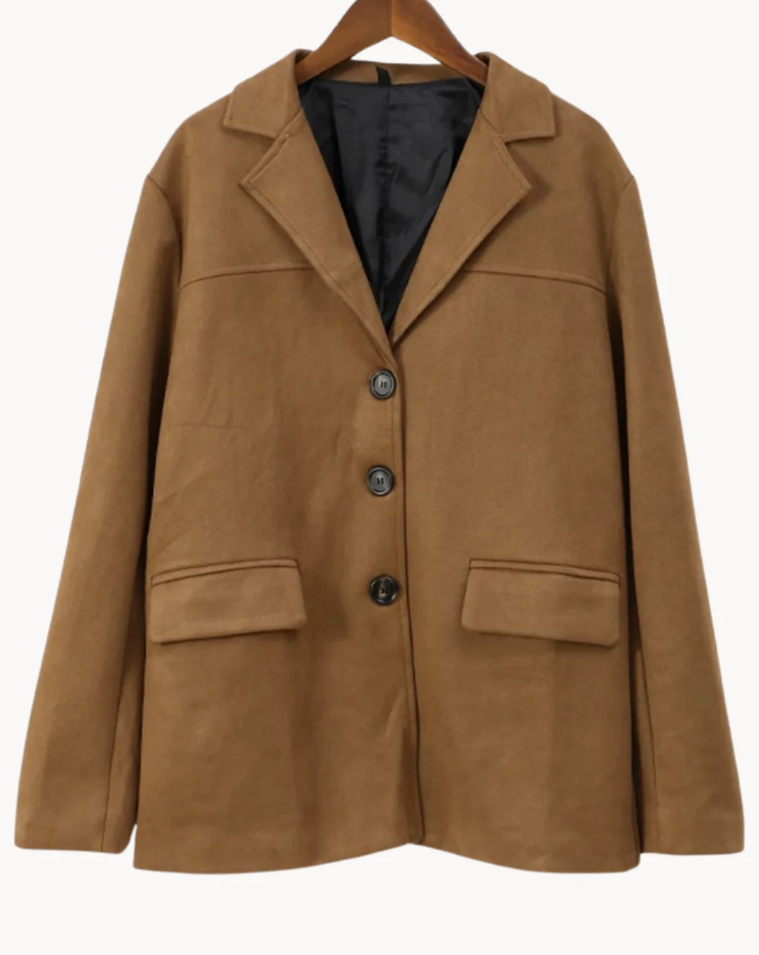Lily | luxury camel suede women's blazer