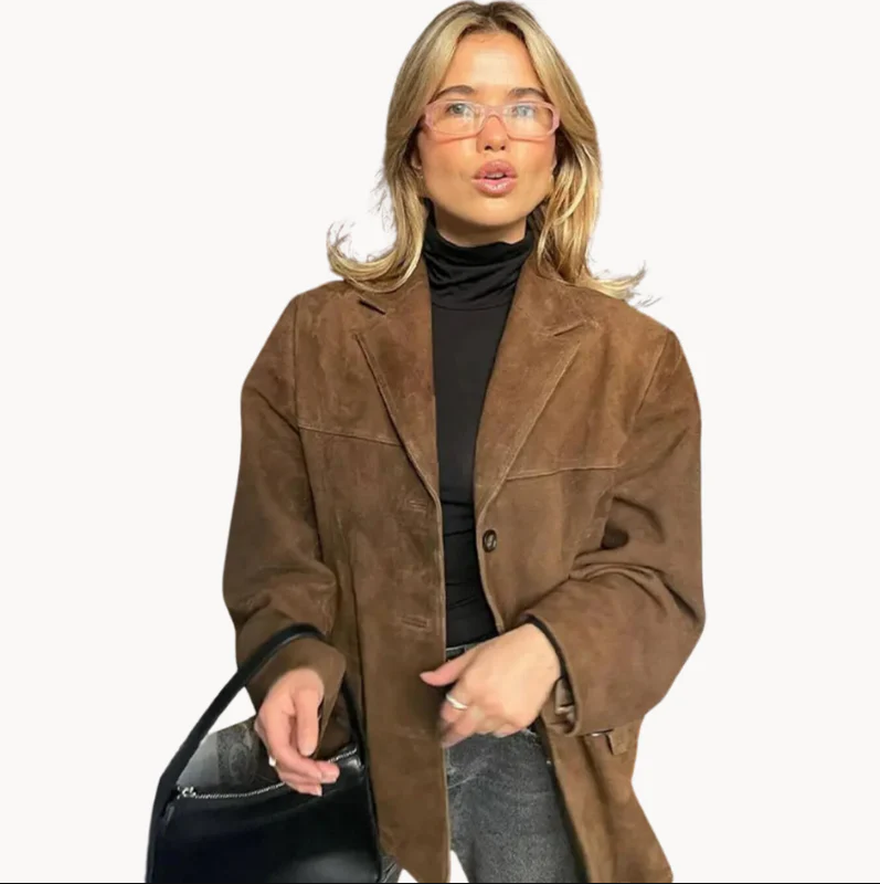 Lily | luxury camel suede women's blazer