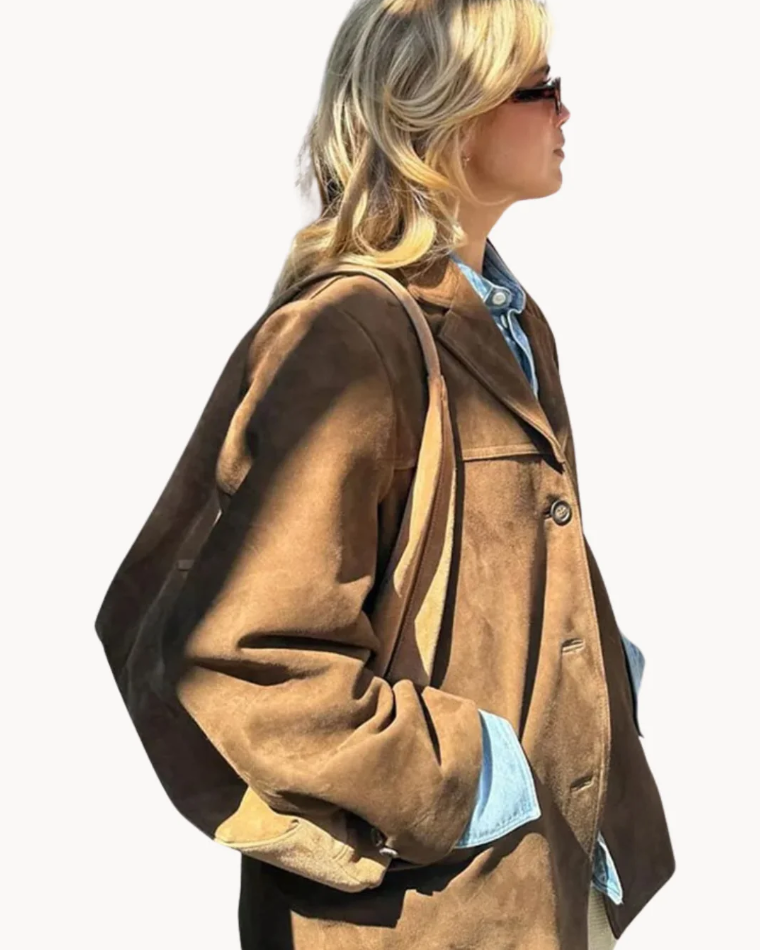 Lily | luxury camel suede women's blazer