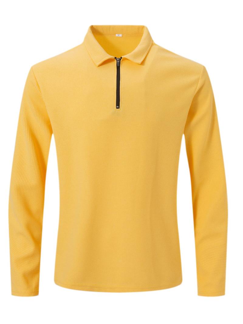 Alex casual long sleeve v-neck waffle shirt