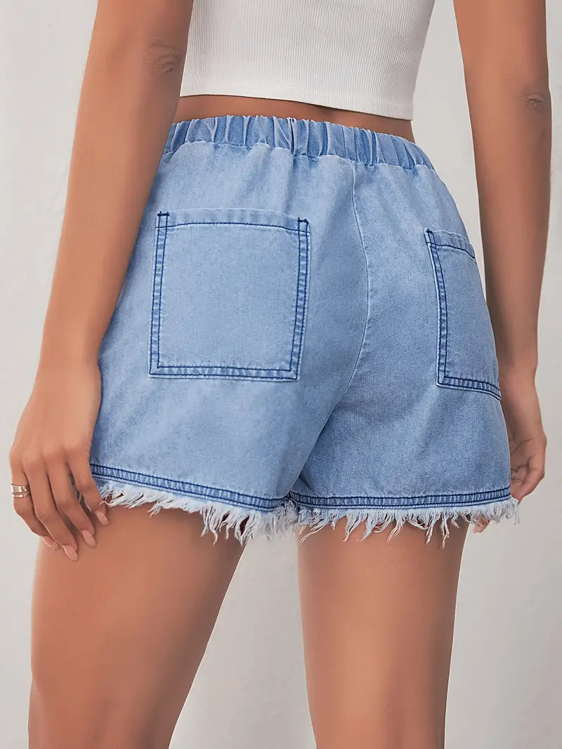 Eleanor – denim shorts with elastic waistband for spring/summer