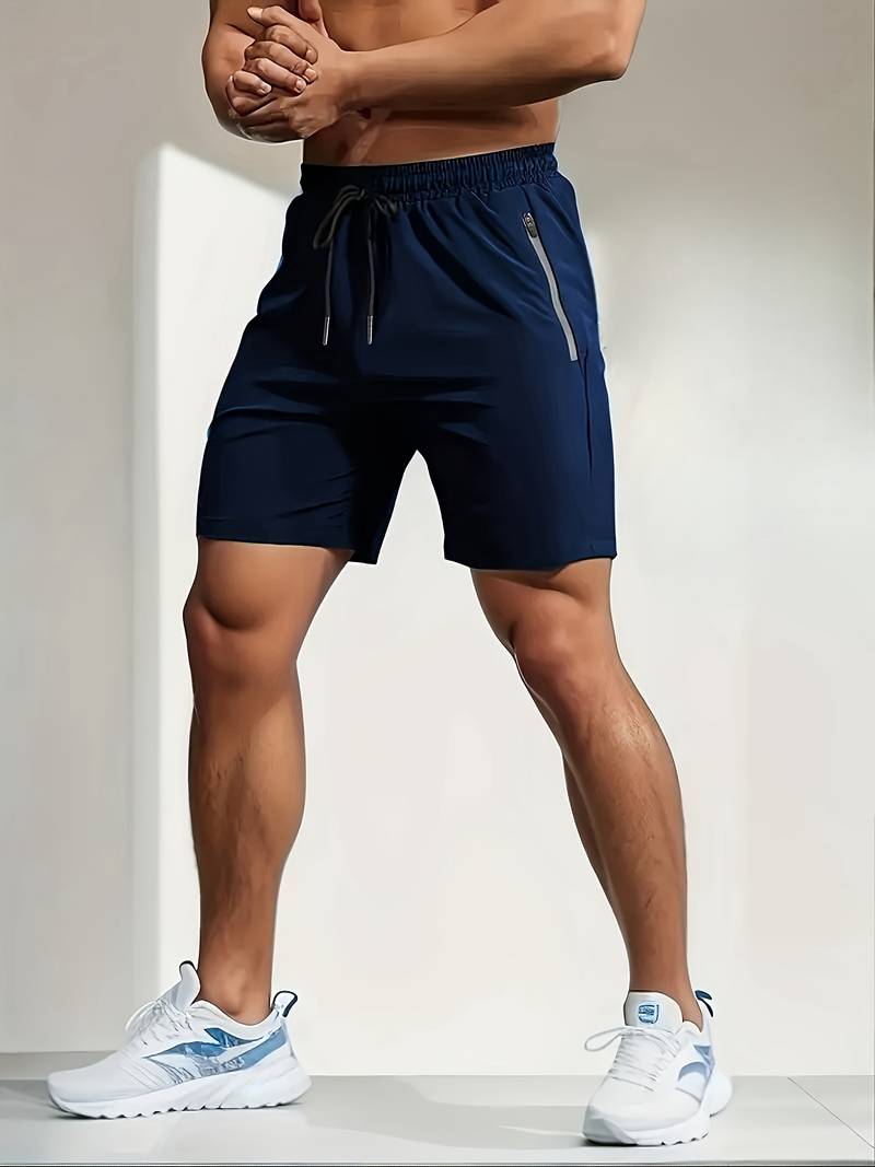 Andrew – sports shorts with drawstring and zip pockets