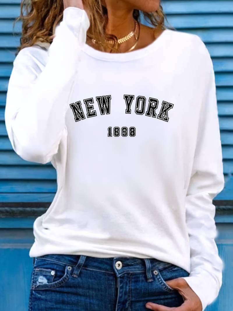 Ava – crew neck t-shirt with new york print