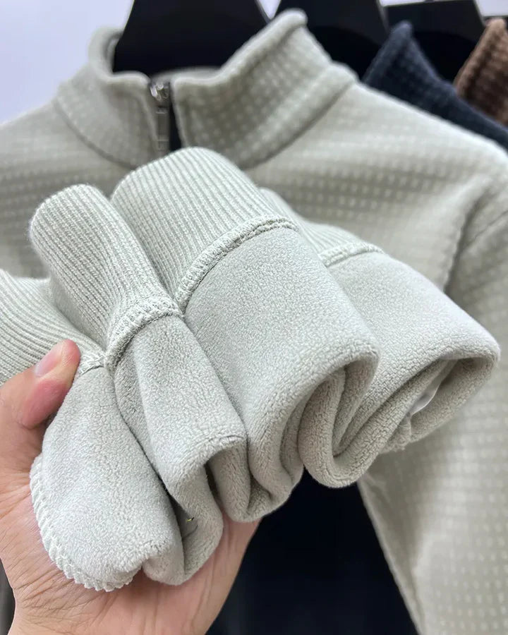 Premium alpaca fleece half zip sweater