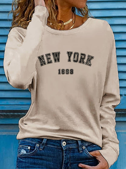 Ava – crew neck t-shirt with new york print