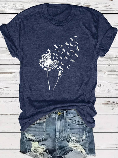 Thalassa - dandelion print crew neck t-shirt