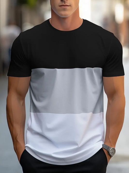 Michael – trendy color block t-shirt for summer