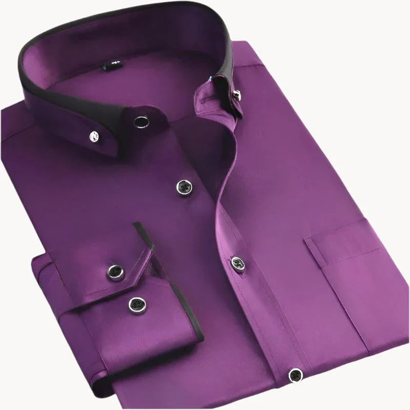 Isaak - timeless elegance and all-day comfort men's long sleeve shirt