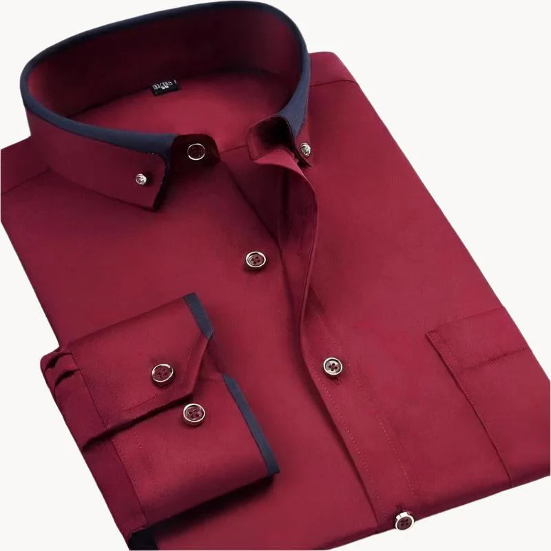 Isaak - timeless elegance and all-day comfort men's long sleeve shirt
