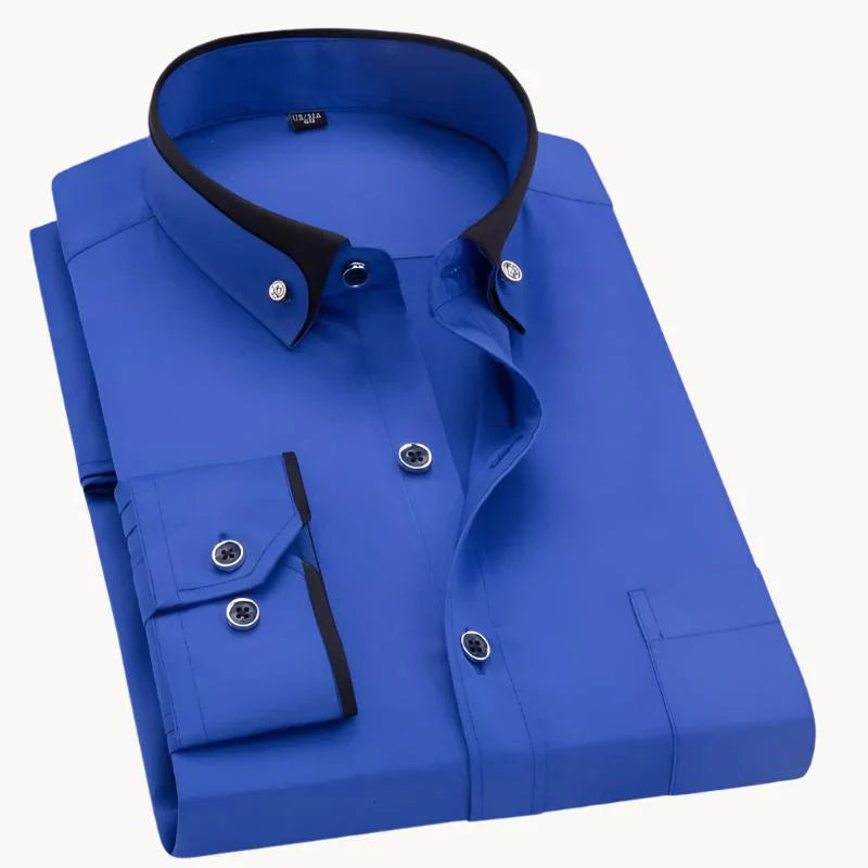 Isaak - timeless elegance and all-day comfort men's long sleeve shirt