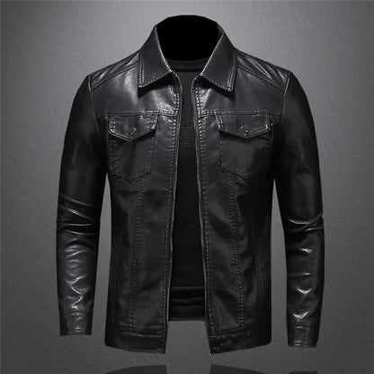 Stylish men's leather jacket
