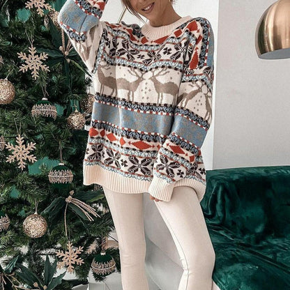 Ela - super cozy & warm women's sweater in a Christmas look