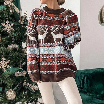 Ela - super cozy & warm women's sweater in a Christmas look