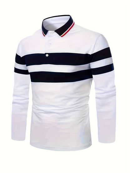 Christopher – casual color block long sleeve shirt