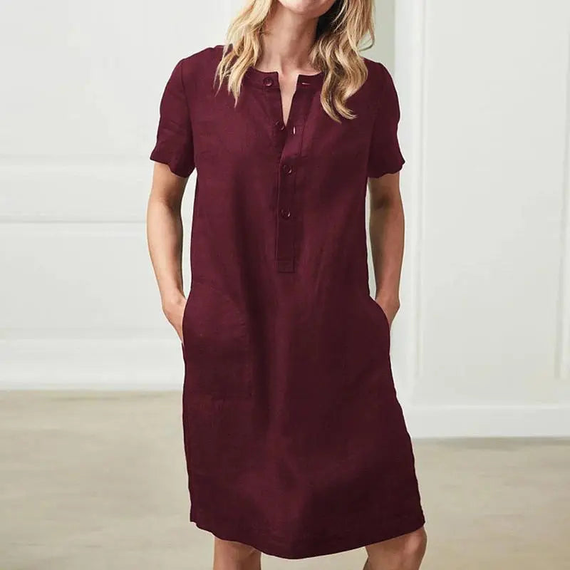 Evelyn – casual short sleeve dress for spring