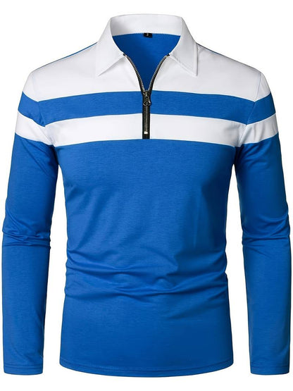 Ethan long sleeve zip polo shirt