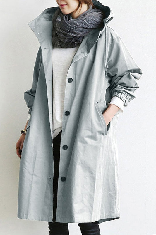 Bellerue - waterproof trench coat with hood