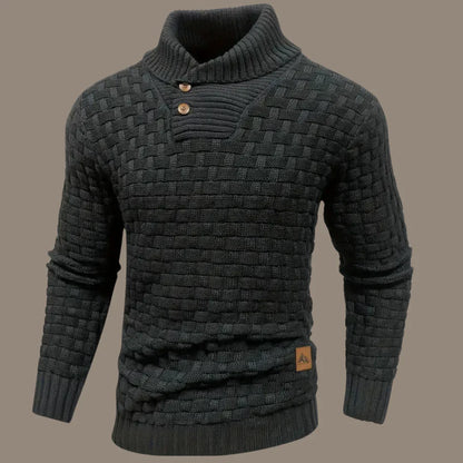 Arvigo - knitted men's sweater with button closure