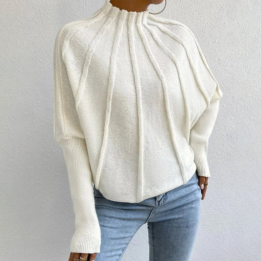 Cacilie - knitted cashmere sweater with batwing sleeves