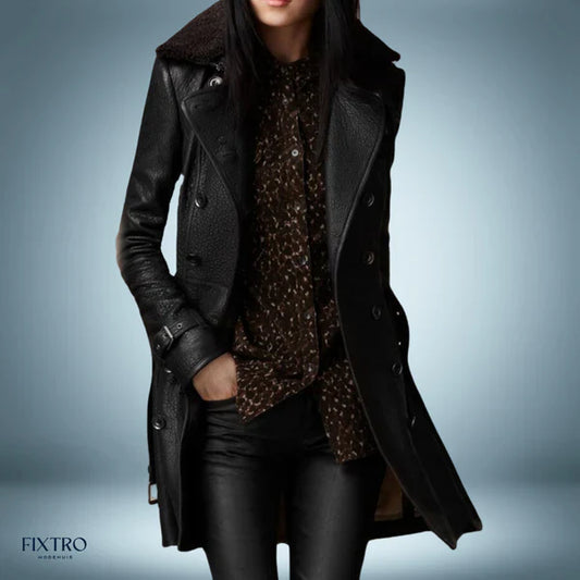 Modern - long leather jacket