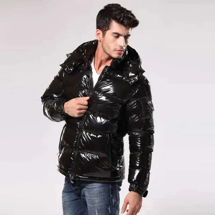 Matthew - shiny puffer jacket for men