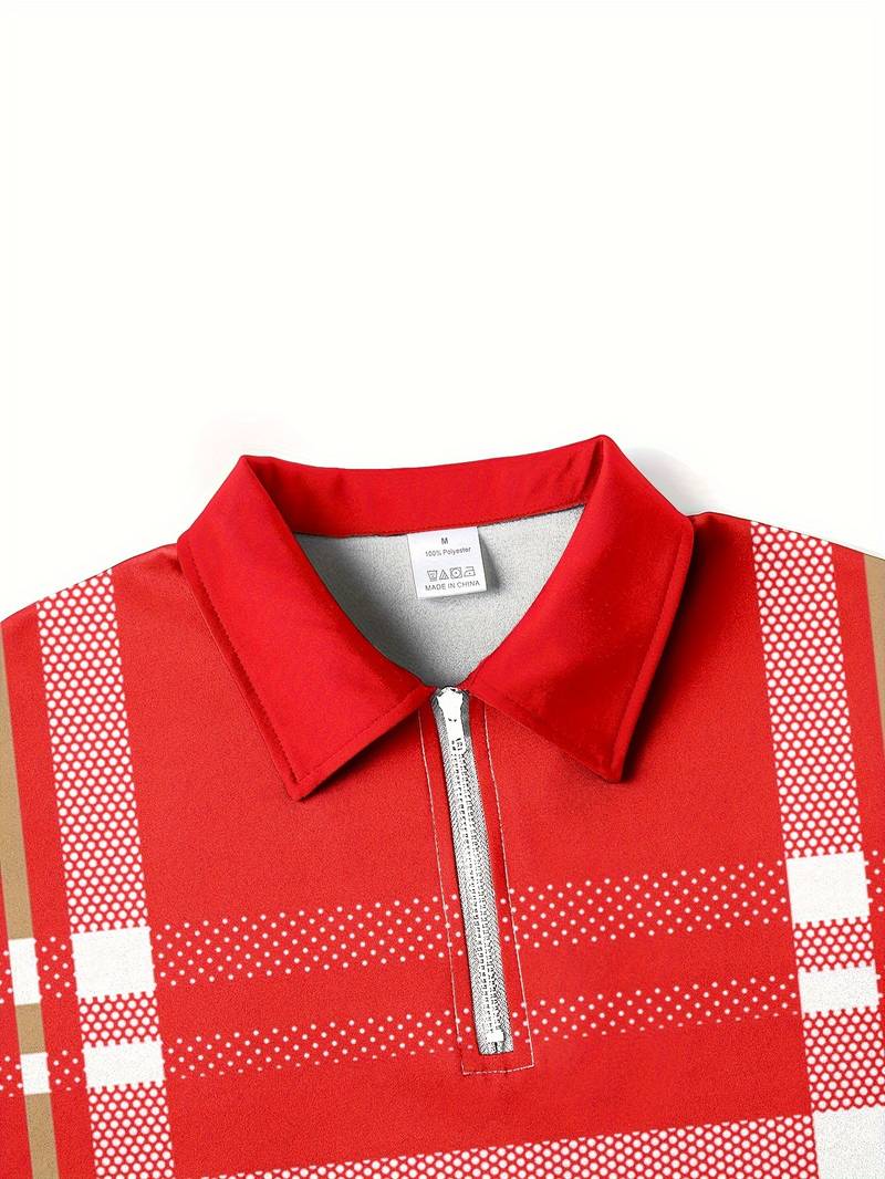 Henry – fashionable red golf shirt in street style