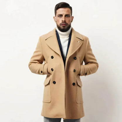 Adam - warm men's jacket with side pockets and jacket collar