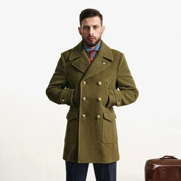 Adam - warm men's jacket with side pockets and jacket collar