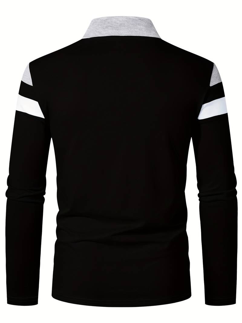 Ethan long sleeve zip polo shirt