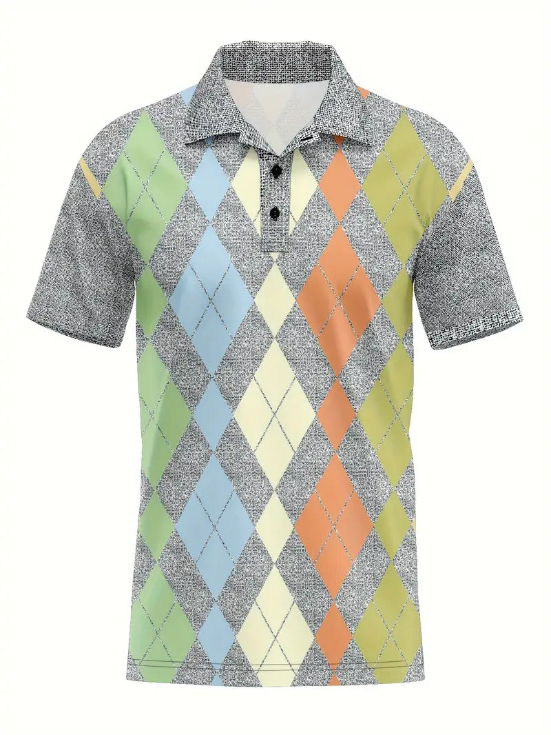 Mason - vintage color block short sleeve polo shirt