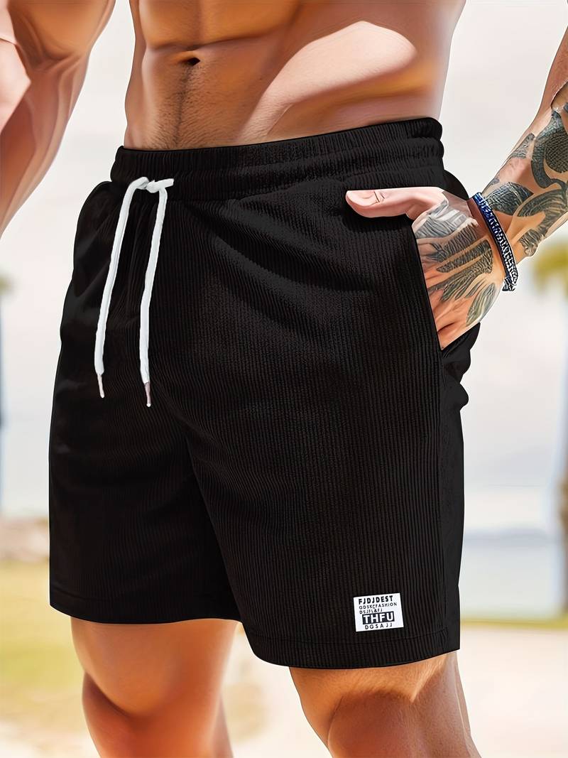 David drawstring shorts with pockets for men