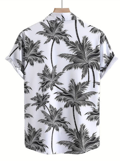 Ethan - coconut tree print hawaiian shirt