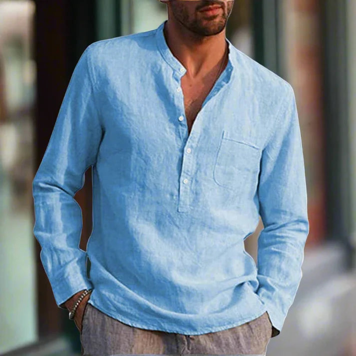 Otto – beautiful linen shirt with breast pocket