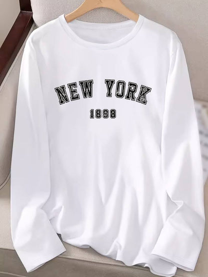 Ava – crew neck t-shirt with new york print