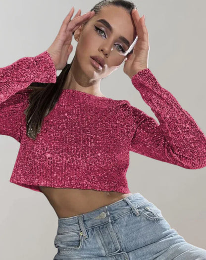 Odessa - sparkling crop top for a glamorous appearance