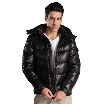 Matthew - shiny puffer jacket for men