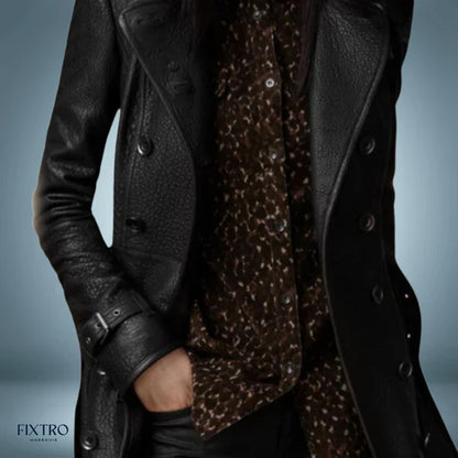 Modern - long leather jacket