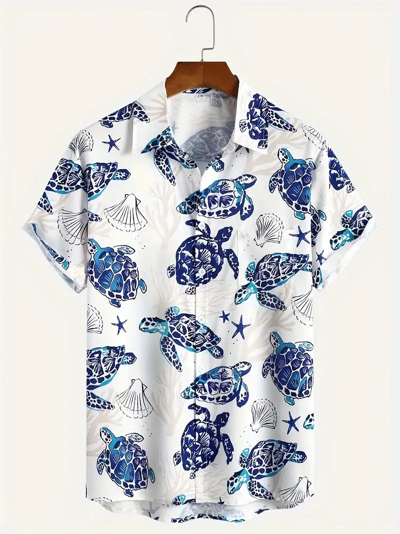 Carter - hawaiian style turtle shirt for men