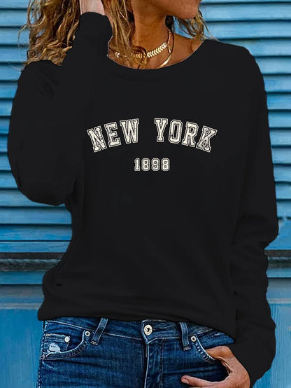 Ava – crew neck t-shirt with new york print