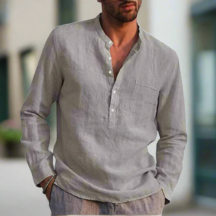 Otto – beautiful linen shirt with breast pocket