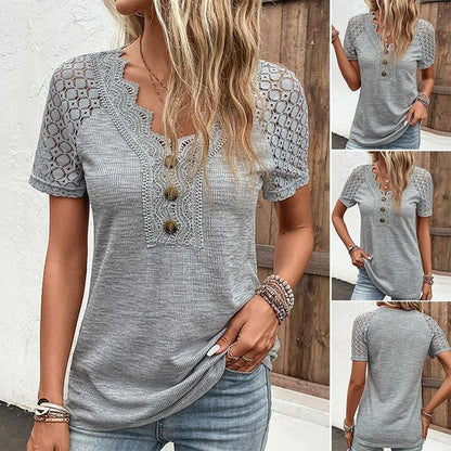 Laura – elegant allure lace t-shirt