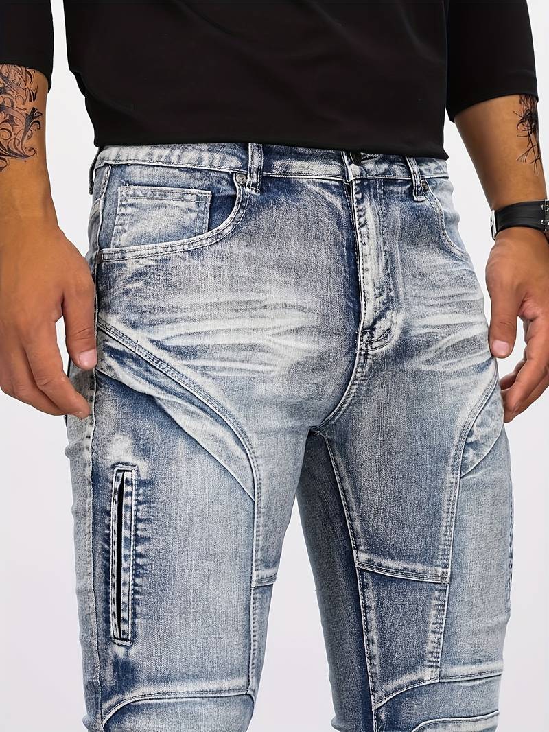 Liam - casual skinny biker jeans for men