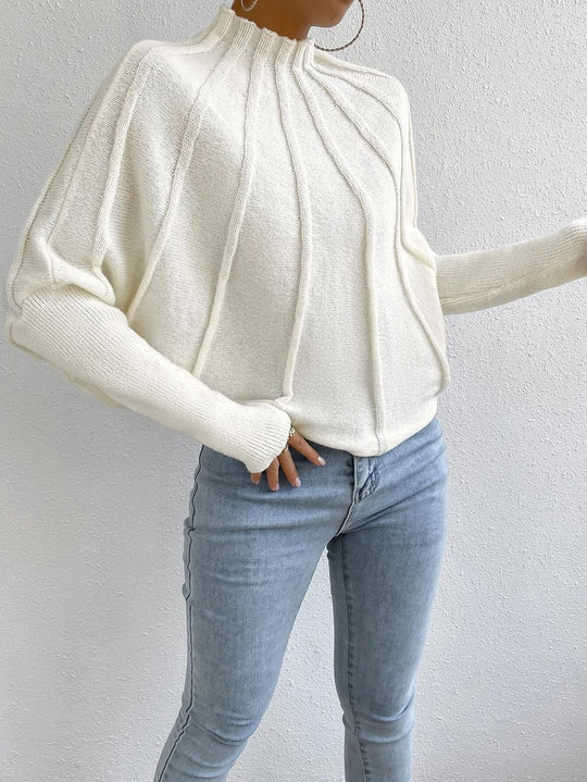 Zhara -warm knitted sweater with high collar