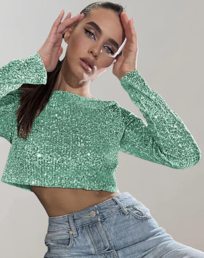 Odessa - sparkling crop top for a glamorous appearance