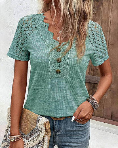 Laura – elegant allure lace t-shirt