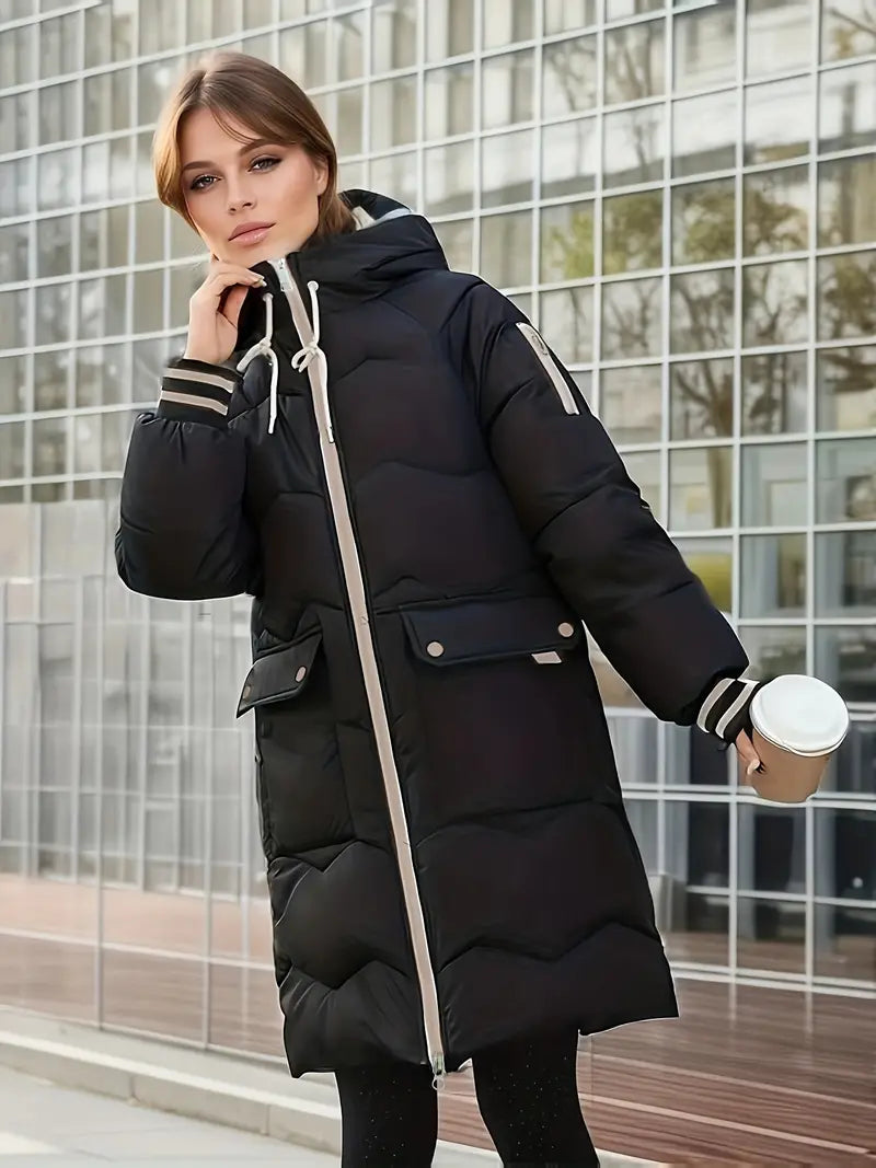 Hauda - coat with hood and zipper for women