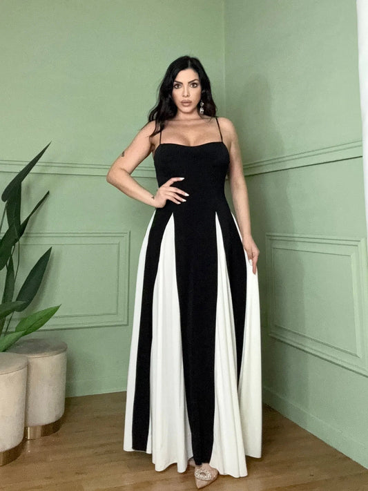 Lucy - two tone long dress