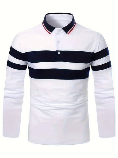 Christopher – casual color block long sleeve shirt